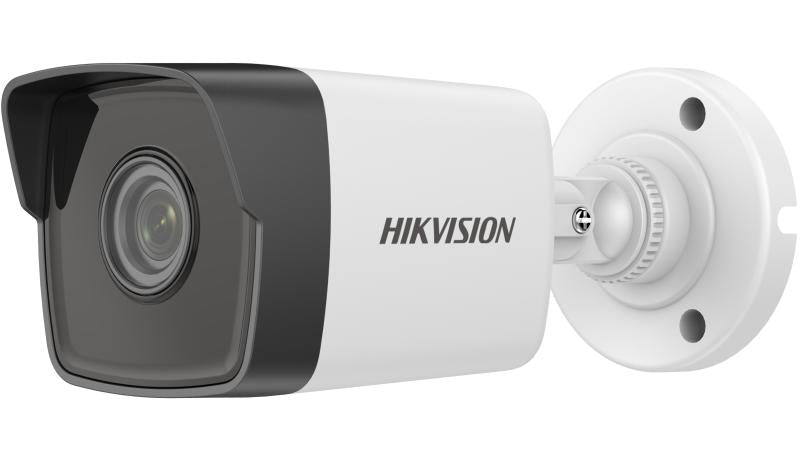كاميرا Hikvision DS-2CD1023G0E-I - كاميرا شبكة رصاصية ثابتة بدقة 2 ميجابكسل، دقة 1920×1080، ضغط H.265+، DWDR، مقاومة للطقس IP67، فلتر IR Cut، رؤية ليلية EXIR 2.0، تعديل التحريك/الإمالة/التدوير.