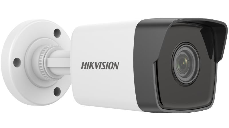 كاميرا Hikvision DS-2CD1023G0E-I - كاميرا شبكة رصاصية ثابتة بدقة 2 ميجابكسل، دقة 1920×1080، ضغط H.265+، DWDR، مقاومة للطقس IP67، فلتر IR Cut، رؤية ليلية EXIR 2.0، تعديل التحريك/الإمالة/التدوير.