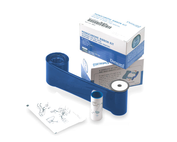 DATACARD 532000-003 Printer Ribbon - Blue Resin Ribbon for High-Quality Printing, 1500 Labels per Roll