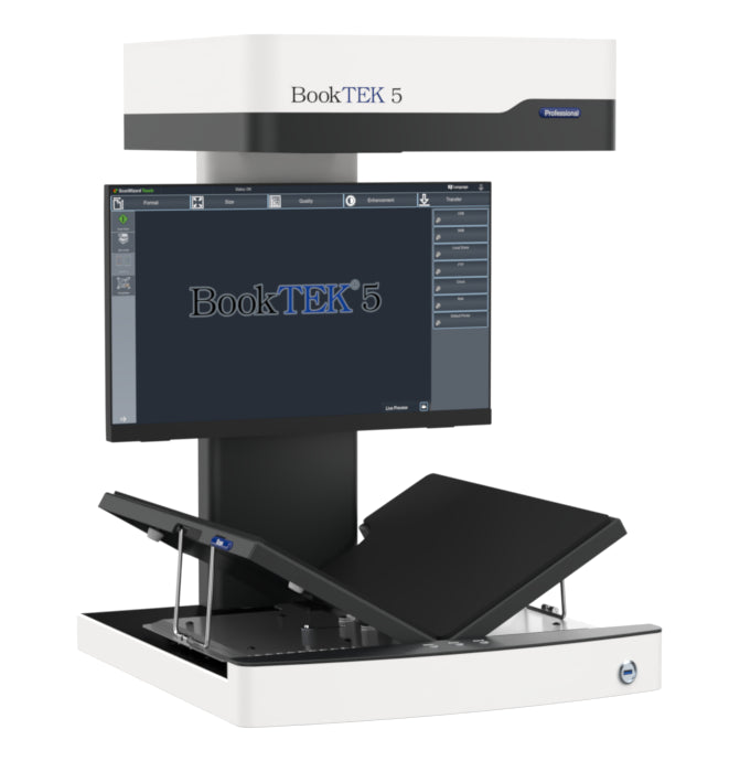BOOKEYE BookTEK 5 V3 Overhead Book Scanner, A3+, CCD Camera, 600 dpi, 24/7 Operation