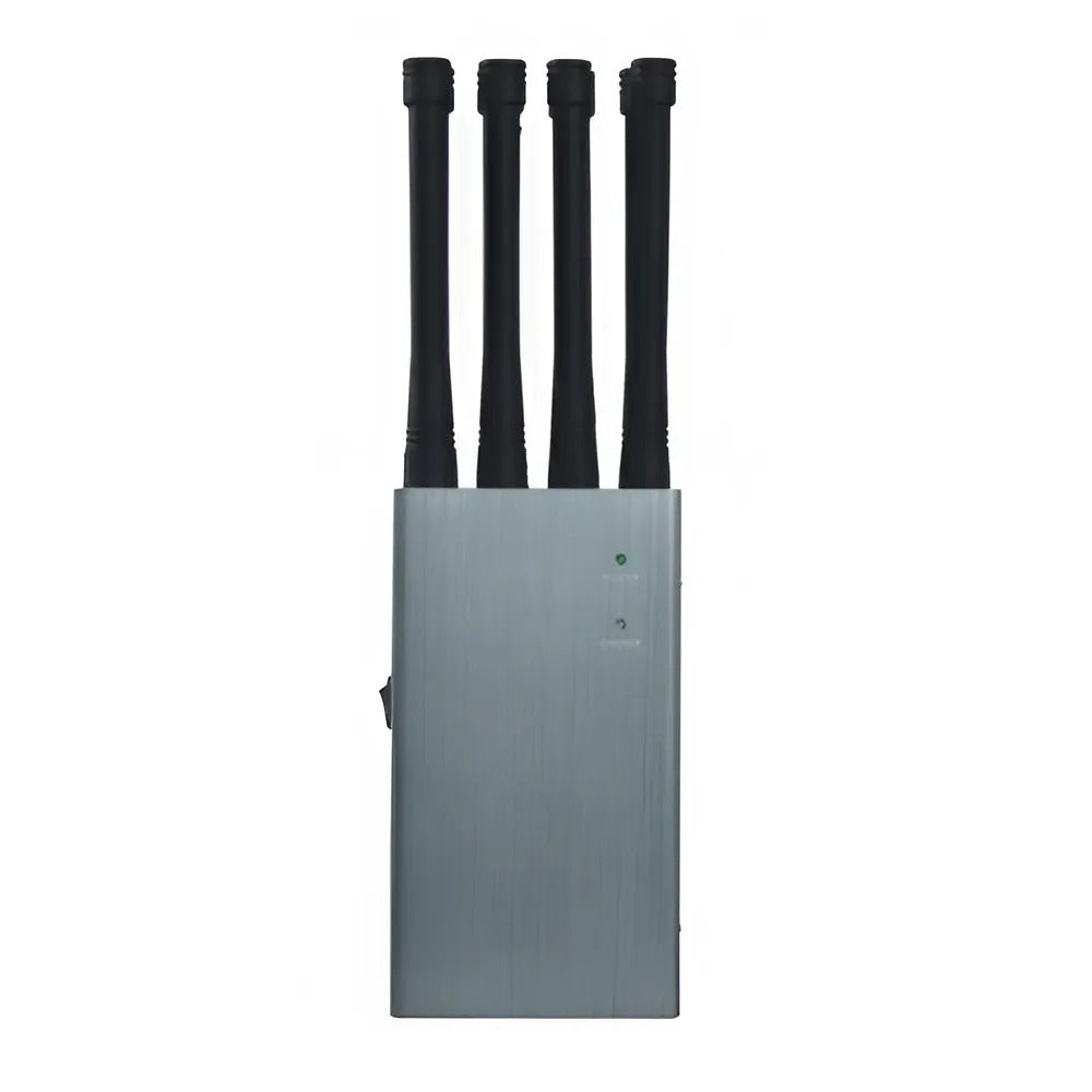 JammerMFG PJ-08-1 Portable Jammer - 8W Output Power, Blocks 2G/3G/4G/5G Signals, GPS, 2.4GHz WiFi, Up to 30m Radius, 8000mAh Battery, Includes 8 Antennas, AC & Car Charger.
