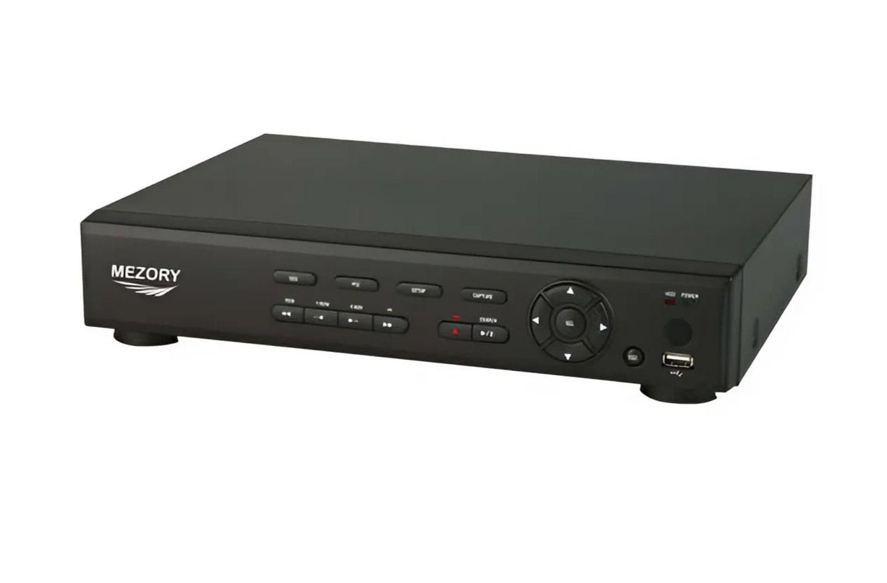 Mezory DVR MZ DV 1212i - 4 Channel DVR, 4 Video Inputs, 2 Audio Inputs, H.264 Video Compression, 120fps Recording (NTSC), Smartphone Viewer, LAN & USB Connectivity.