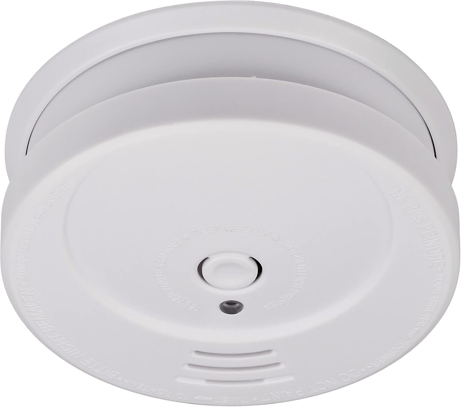 كاشف الدخان Brennenstuhl RM C 9010 - إنذار ضوئي كهربائي مع بطارية 9 فولت قابلة للاستبدال، إشارة عالية 85 ديسيبل، معتمد من EN 14604، شاشة عرض مرئية، تحذير من انخفاض البطارية، يتضمن مواد التثبيت.