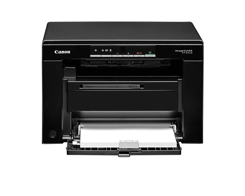 طابعة ليزر متعددة الوظائف Canon imageCLASS MF3010، طباعة/نسخ/مسح ضوئي، حتى 19 صفحة في الدقيقة، مسح ضوئي ملون بدقة 9600 نقطة في البوصة، علبة ورق سعة 150 ورقة، وضع توفير الطاقة، متوافقة مع أنظمة Windows/Mac/Linux