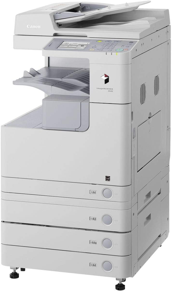 طابعة كانون imageRUNNER 2520 ليزر A3 متعددة الوظائف، 20 صفحة في الدقيقة، 1200 × 1200 نقطة في البوصة، طباعة/نسخ/مسح ضوئي، سعة 2000 ورقة، موفرة للطاقة مع شاشة تعمل باللمس، مثالية للمكاتب الصغيرة والمتوسطة.