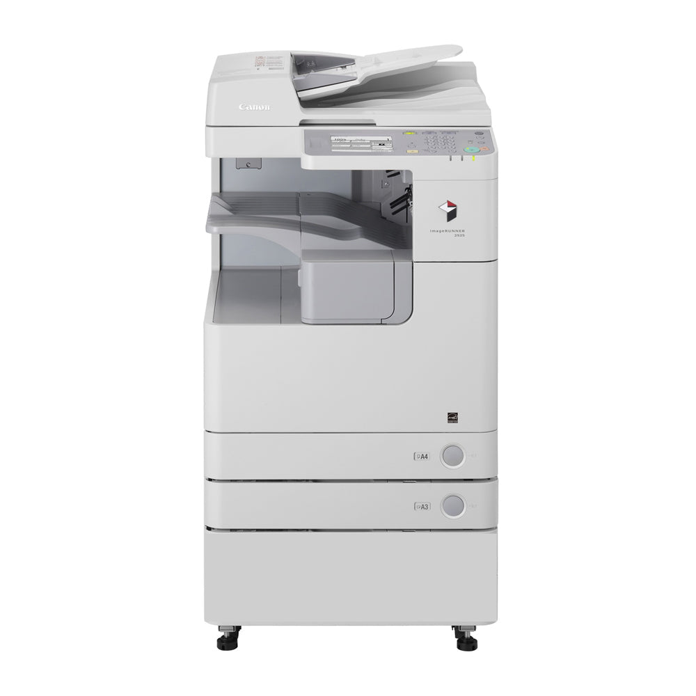 طابعة كانون imageRUNNER 2525 متعددة الوظائف أحادية اللون، 25 صفحة في الدقيقة، دقة 1200 × 1200 نقطة في البوصة، طابعة - ناسخة - مسح ضوئي - فاكس، 14600 طباعة بالأبيض والأسود، مناسبة للمكاتب الصغيرة والمتوسطة.