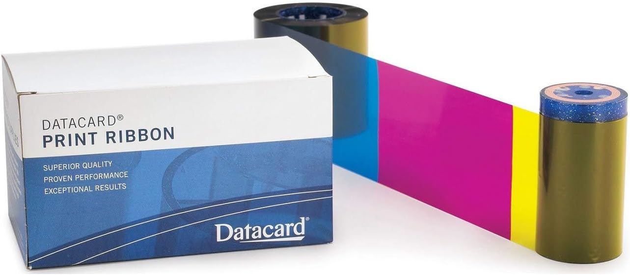 DATACARD 532000-053 Printer Ribbon - YMCKT Resin Ribbon for High-Quality Printing, 1500 Labels per Roll