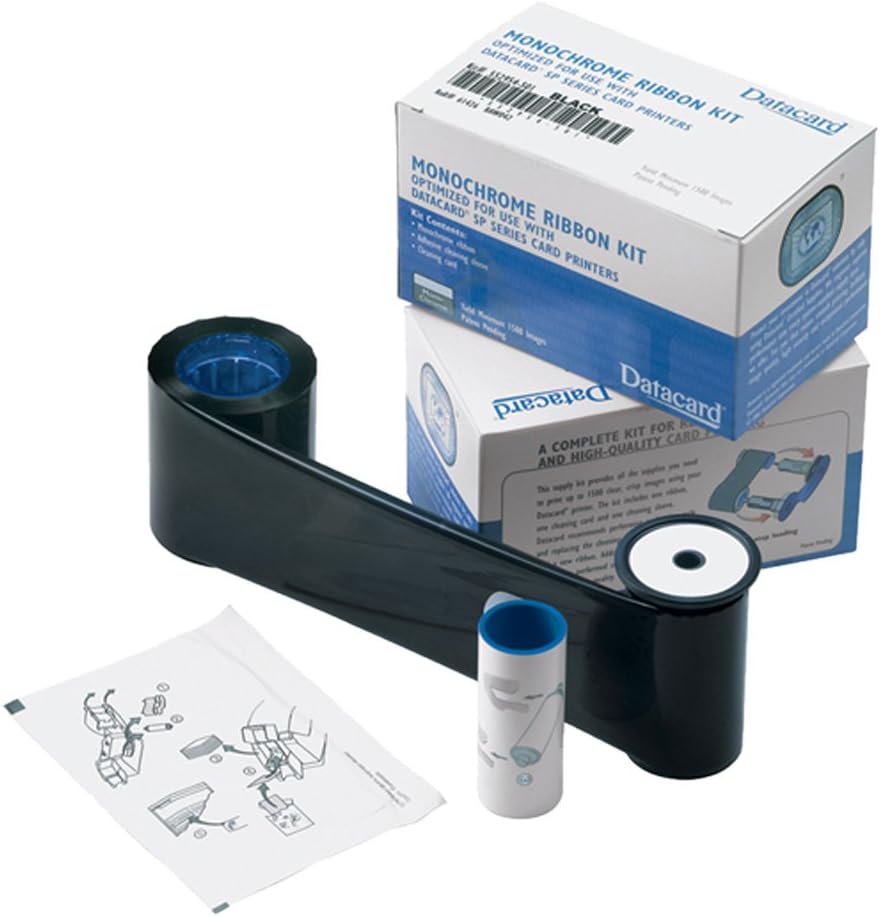 DATACARD 532000-004 Printer Ribbon - Silver Resin Ribbon for High-Quality Printing, 1500 Labels per Roll