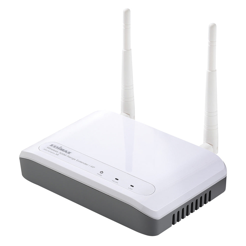 Edimax Wireless 802.11n Range Extender/Access Point EW-7416APn V2, IEEE 802.11b/g/n Compliance, Universal Repeater Mode, WPA/WPA2 Security, User-friendly Web Configuration, 2x3dBi Antennas, 10/100M UTP LAN Port.
