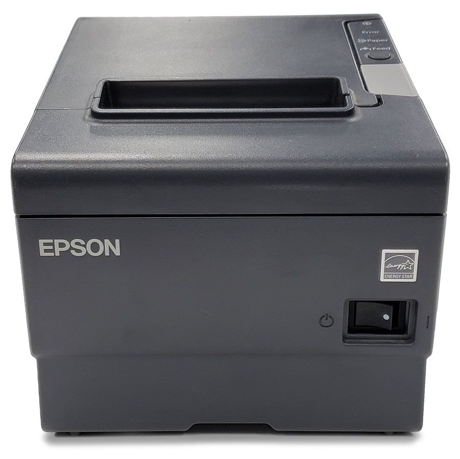 طابعة الإيصالات الحرارية Epson TM-T88V، طباعة سريعة 300 مم/ثانية، مثالية لنقاط البيع، وطباعة فواتير الطلبات والإيصالات في المطبخ، وتحميل ورق سهل، وقاطع تلقائي، ولون فحمي
