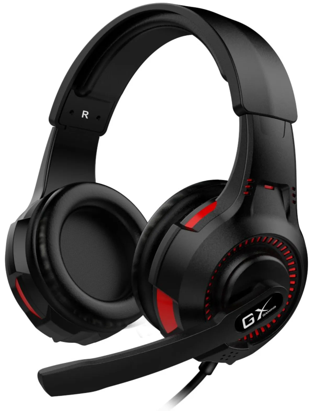 سماعة الألعاب Genius HS-G600V - صوت غامر مع وظيفة الاهتزاز، تصميم مريح، برامج تشغيل صوتية 40 مم، بطانة ناعمة فوق الأذن، تتضمن مقبسين مقاس 3.5 مم وUSB لقوة الاهتزاز، مثالية لجلسات الألعاب الممتدة