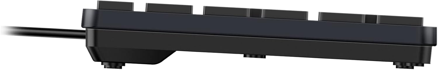 لوحة مفاتيح Genius SlimStar 126 USB، بالحجم الكامل مع لوحة أرقام، غطاء مفتاح نحيف للغاية، مفاتيح هادئة للغاية، 12 مفتاحًا للوسائط المتعددة، إعداد التوصيل والتشغيل، تخطيط إنجليزي/عربي.