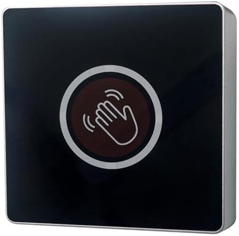 TUYA Access Control OP24D WIFI - No touch infrared exit button with Tuya Smart APP, outputs NO/NC signals, reading distance 1-10 cm, operating voltage DC 9-12V, acrylic panel, operating temperature 30-60°C, humidity 20%-80%.
