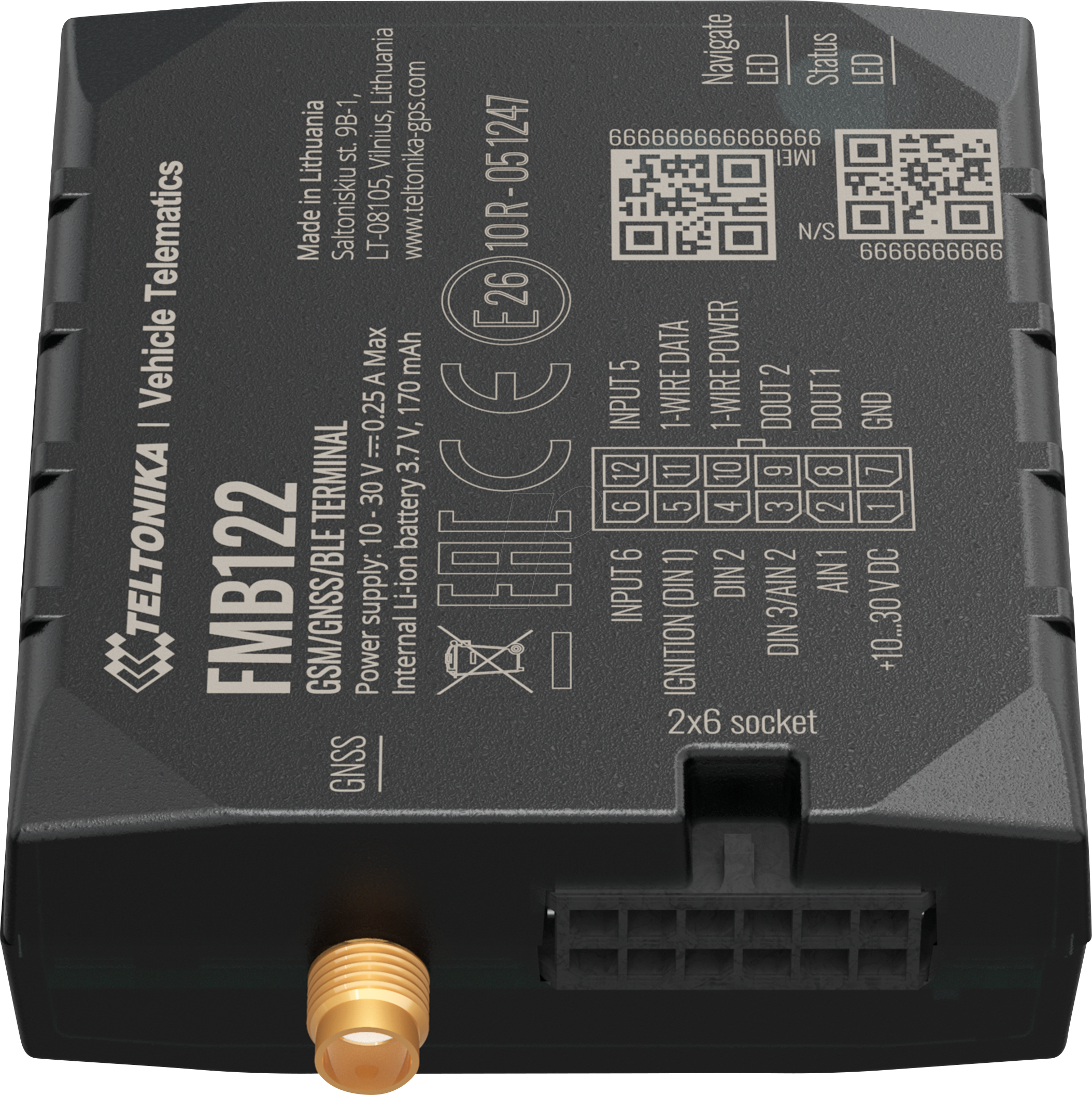 جهاز تتبع Teltonika FMB122 GPS، ثنائي الشريحة، دعم البلوتوث، بطارية داخلية، بطاقة Micro SD سعة 128 ميجابايت، نقل البيانات في الوقت الفعلي، مثالي لإدارة الأسطول، متوافق مع OBD لبيانات السيارة، يدعم ما يصل إلى 500 مستخدم، اتصال مستمر.