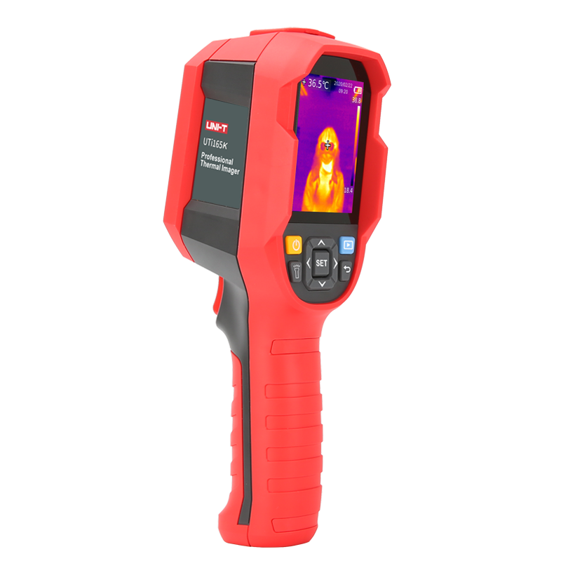 UNI-T Professional Thermal Imager UTi165K, 160×120 IR Resolution, 2.8” TFT LCD, Temperature Measurement Range 30~45°C, ±0.5°C Accuracy, 7 Color Palettes, 6-Hour Battery Life, Includes USB Type C and Micro SD Card