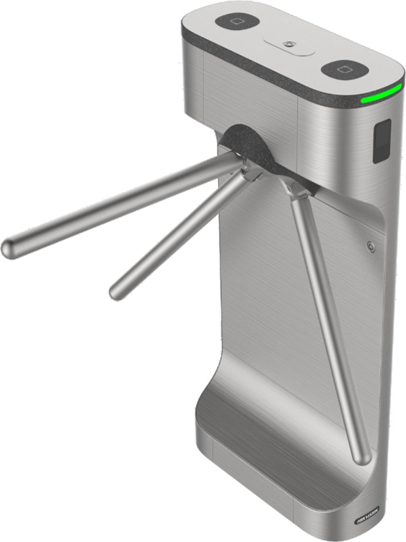 Hikvision DS-K3G411 R M Tripod Turnstile, Value Tripod Turnstile, TCP/IP Network Communication, Selectable Modes, Bidirectional Lane, Remote Control, LED Indicators, Fire Alarm Auto Drop, Valid Passing Duration Settings