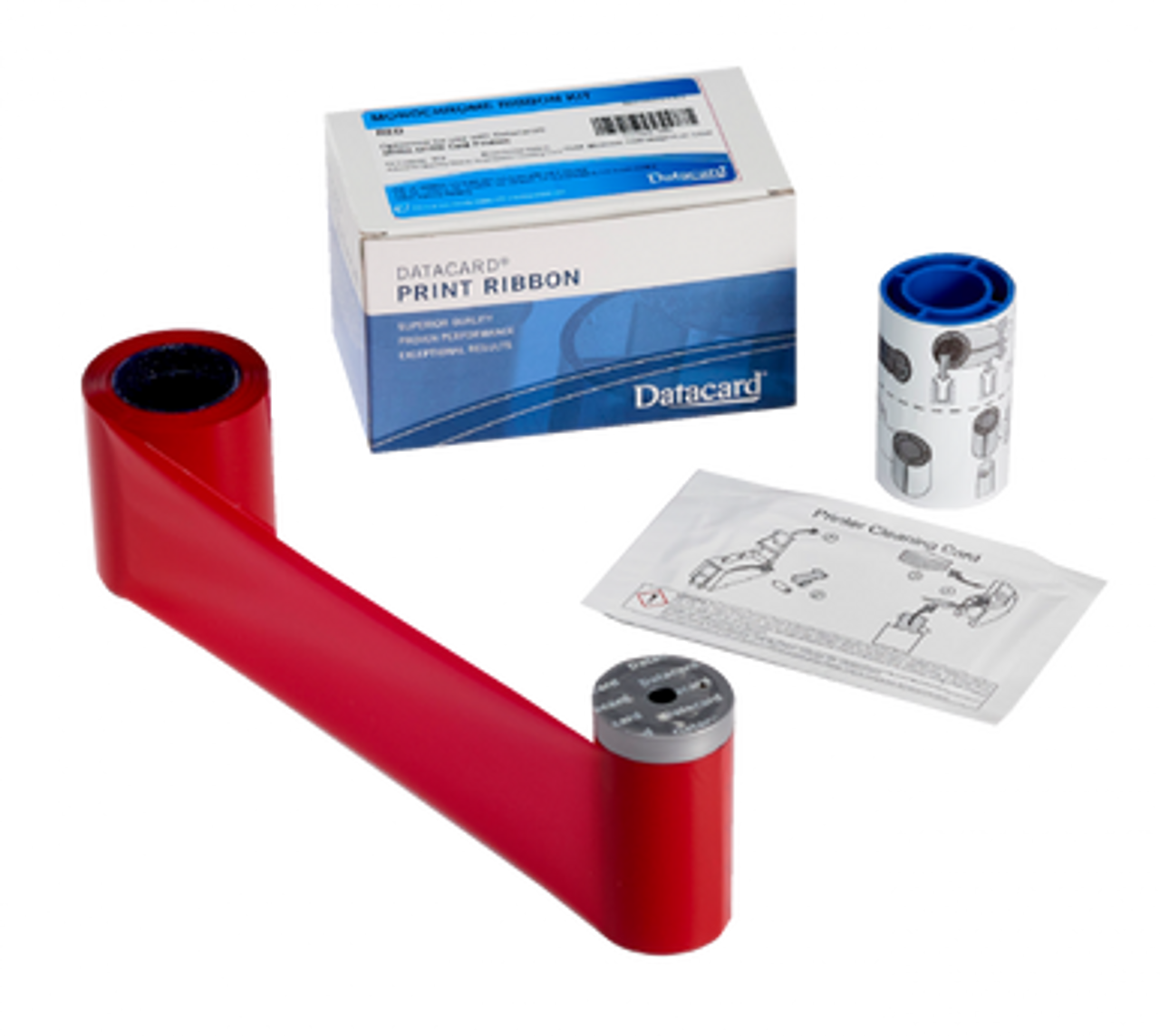 Zebra Datacard 532000-004 Printer Ribbon - Red Resin Ribbon for High-Quality Printing, 1500 Labels per Roll