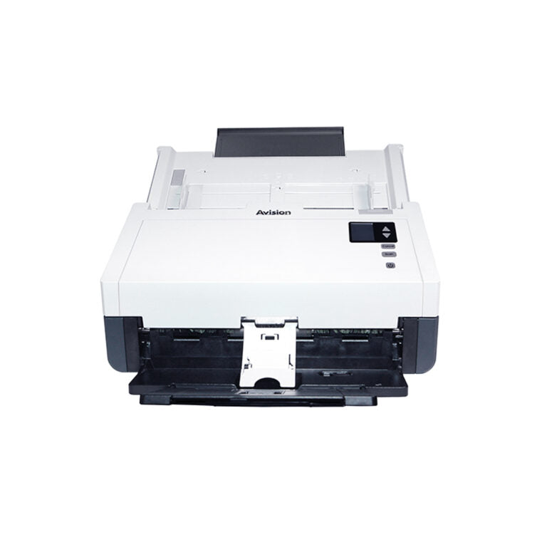 Avision AD345GN Document Scanner, High-Speed Duplex Scanning at 60 Pages Per Minute, 100-Sheet ADF, ID and Card Support, Reverse Roller Technology, Intelligent Image Processing, LCD Control Panel
