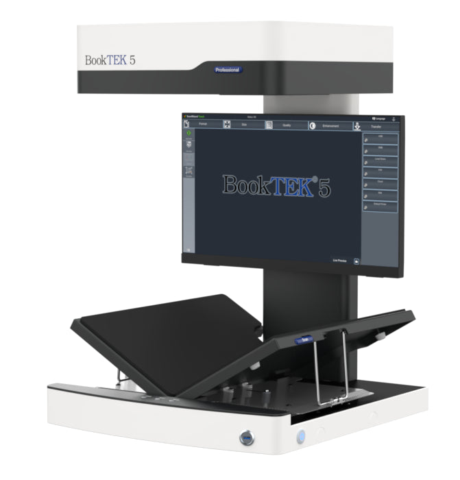 BOOKEYE BookTEK 5 V3 Overhead Book Scanner, A3+, CCD Camera, 600 dpi, 24/7 Operation