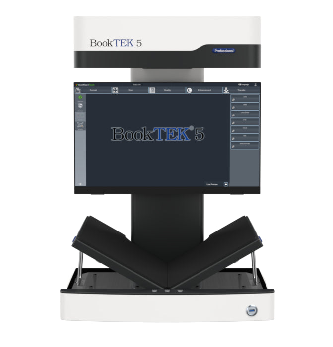 BOOKEYE BookTEK 5 V3 Overhead Book Scanner, A3+, CCD Camera, 600 dpi, 24/7 Operation