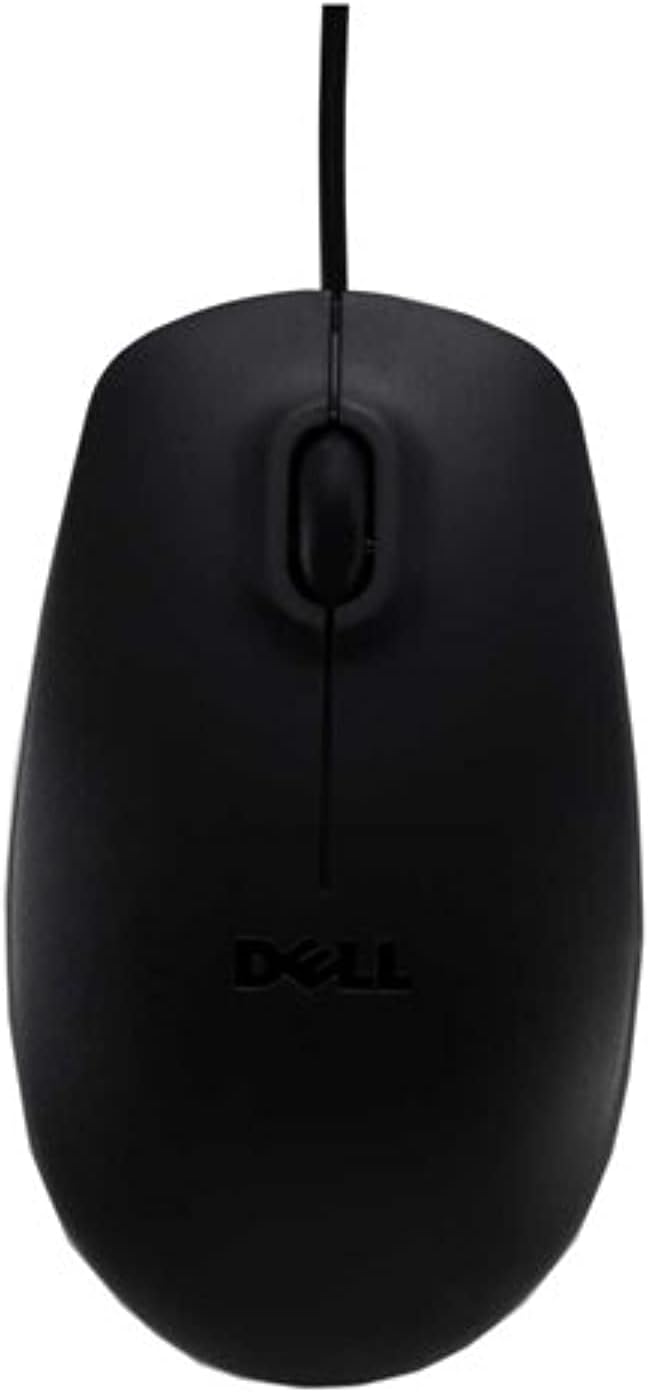 Dell Optical USB Wired Mouse MS111 - 1000 DPI Optical Tracking, 3 Buttons, 4-Pin USB Type A Connection, 180cm Cable Length, Durable Design, Ideal for Everyday Use