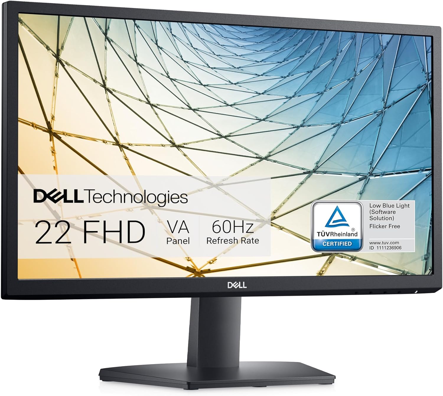 Dell SE2222E 21.5" Full HD VA LED Monitor - 1920 x 1080 Resolution - 250 cd/m² Brightness - 3000:1 Contrast - 12 ms Response Time - HDMI/VGA - Tilt Adjustment - Anti-glare Screen