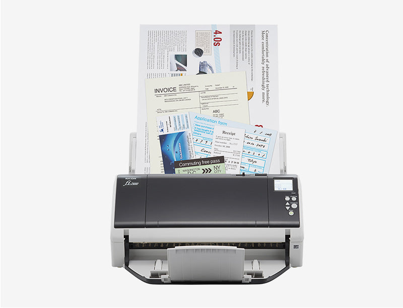 Fujitsu fi-7480, High-Speed A3 Document Scanner, 80 ppm Simplex & 160 ipm Duplex, PaperStream IP Driver for OCR Accuracy, 100-Sheet ADF Capacity, Skew Reducer & Ultrasonic Multi-Feed Detection, Compact Design for Streamlined Workflow