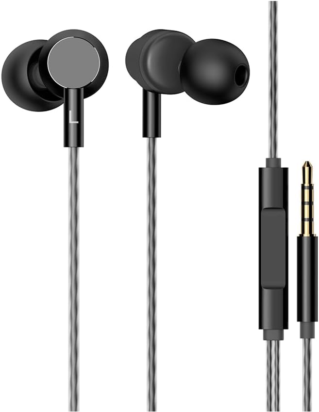 HP DHE-7001 Wired Earphones, 10mm Speaker, Clear Bass Sound, 1.1m Cable, Built-in Volume Control, 32 Ohm Impedance, 20Hz – 20KHz Frequency Range