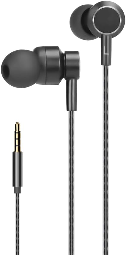 HP DHE-7001 Wired Earphones, 10mm Speaker, Clear Bass Sound, 1.1m Cable, Built-in Volume Control, 32 Ohm Impedance, 20Hz – 20KHz Frequency Range