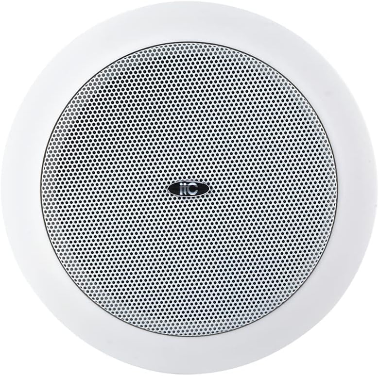 ITC T-105U Ceiling Speaker – High-Quality Speaker with Plastic Basin Frame, Suitable for Hotels and Clubs, Power Taps @100V (1.5W, 3W, 6W), Frequency Response 80-20KHz, SPL 89dB