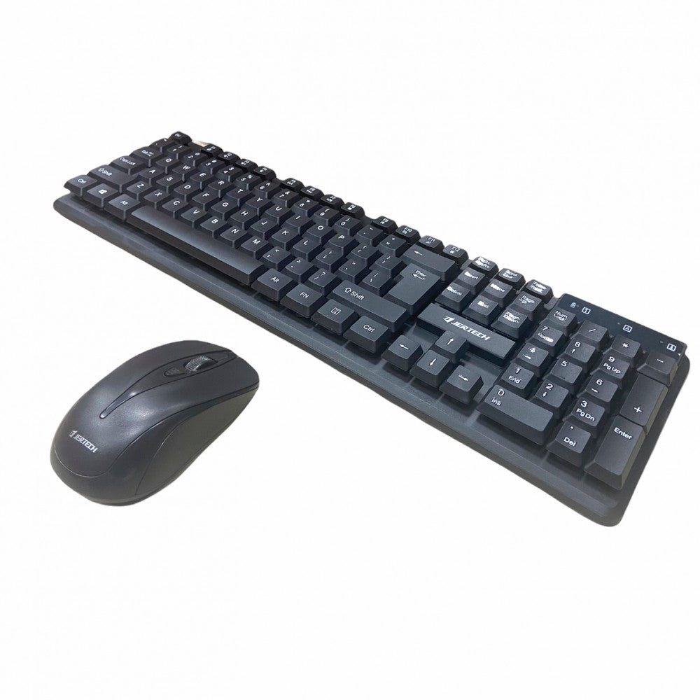 JERTECH KM300 Wireless Keyboard and Mouse Combo: Customizable Layout, 2.4GHz Wireless Connectivity, Multimedia Keys, Slim Ergonomic Design, Waterproof, USB Interface, 114 Keys