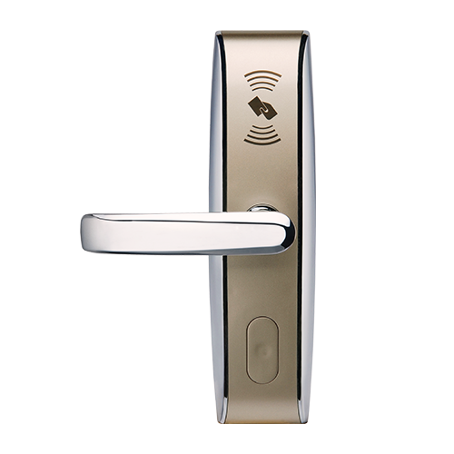 ZKTeco LH4000 RFID Hotel Lock, 13.56 MHz Mifare Card Technology, Zinc Alloy Chrome Finish, 224-Transaction Audit Trail, Battery-Powered, ZKBiolock Hotel Lock System, Supports 35-55mm Door Thickness