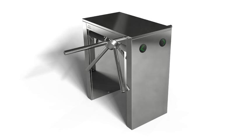 TANSA LTT 303 D Tripod Turnstile - Double Mechanism, Stainless Steel, Monoblock Construction, Unidirectional/Bidirectional Access, Emergency Drop Arm Feature, Custom Color Options