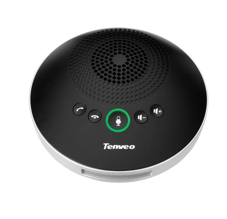 TENVEO TEVO-A2000B Video Conference System, USB Connection, 360° Audio Pickup up to 4M, Built-in High-Fidelity Omnidirectional Microphone, Echo Cancellation, Noise Reduction, Compatible with All Leading UC Platforms