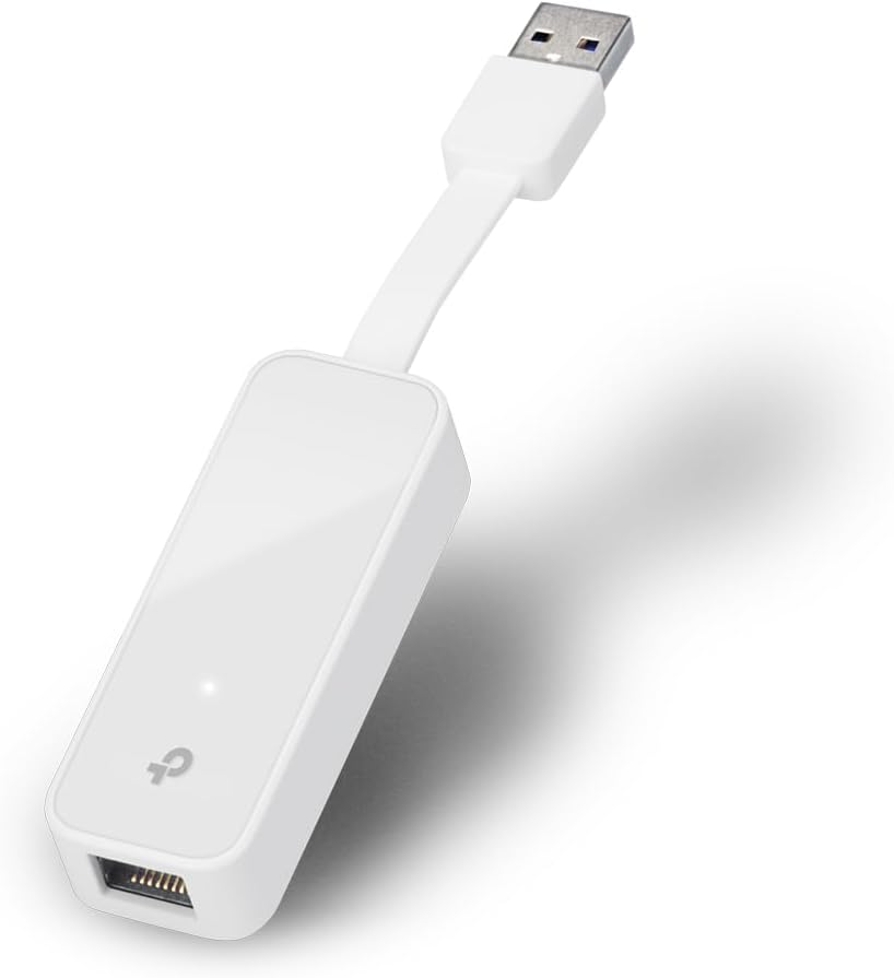 محول TP-Link UE300 USB إلى Ethernet - جيجابت إيثرنت، التوصيل والتشغيل، متوافق مع أنظمة Windows/Mac/Linux - تصميم صغير الحجم للاستخدام المحمول