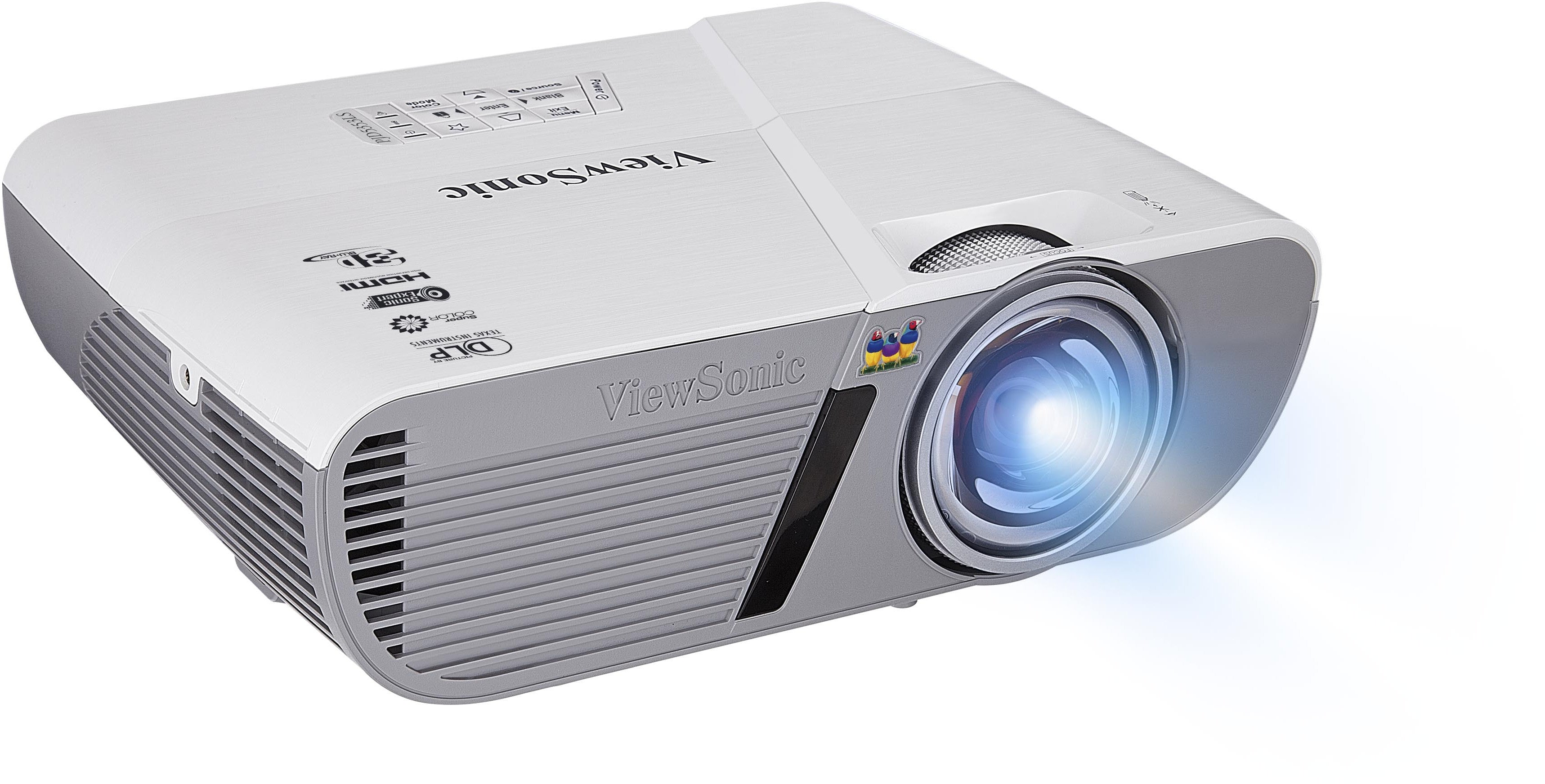 جهاز عرض ViewSonic PJD5353LS XGA، دقة 1024×768، سطوع 3200 لومن ANSI، تباين 22000:1، عمر مصباح 5000/10000 ساعة، تقريب رقمي 2.0x، حجم الشاشة: 30 بوصة -300 بوصة، +/- 40 درجة Keystone، HDMI، 2 VGA، 1 S-Video، 1 Composite.