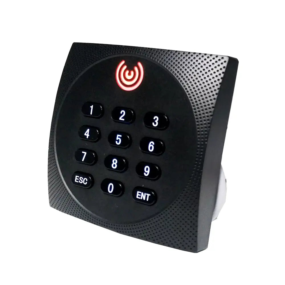 ZKTeco KR602E RFID + PIN Reader - Proximity Card Reader, 125KHz/13.56MHz, Read Range Up to 10 cm (RFID), 5 cm (Mifare), Waterproof IP64, 26/34 Bit Wiegand Output, LED and Buzzer Control, Operating Temp -20° to +65°C.