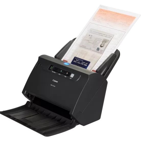 Canon imageFORMULA DR-C240 Duplex Office Document Scanner with 600 dpi CMOS Sensor, 60-Sheet ADF, Passport & ID Scanning Support, High-Speed USB, and CaptureOnTouch Pro Software – 45 ppm / 90 ipm for High-Volume Workflows