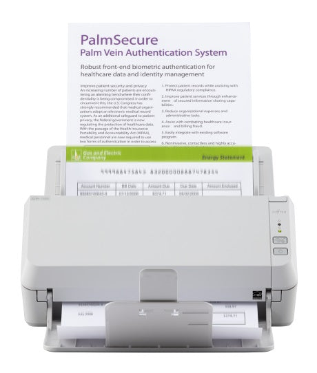 FUJITSU Image Scanner SP-1120, 20 ppm, 40 ipm, 50-Sheet ADF, 600 dpi, Compact Duplex Document Scanner