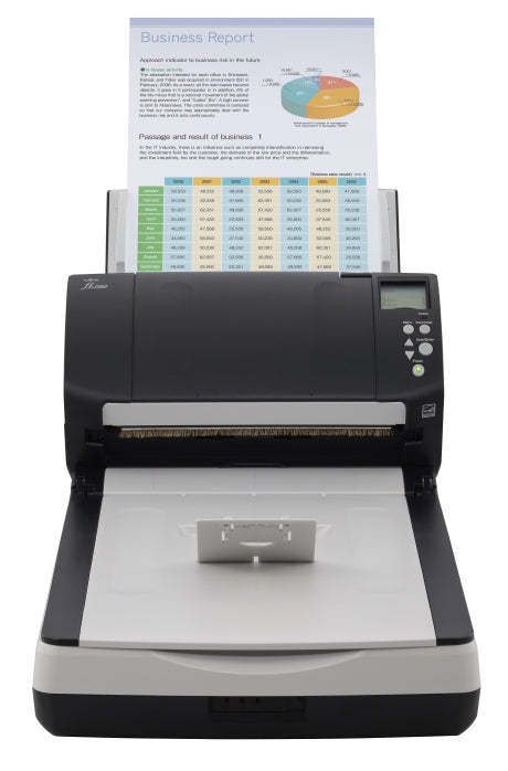 Fujitsu fi-7260 High-Speed Duplex Document & Flatbed Scanner with CCD Sensor, 60 ppm / 120 ipm Scan Speed, PaperStream Software, and 80-Sheet ADF for Professional Batch Scanning