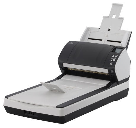 Fujitsu fi-7260 High-Speed Duplex Document & Flatbed Scanner with CCD Sensor, 60 ppm / 120 ipm Scan Speed, PaperStream Software, and 80-Sheet ADF for Professional Batch Scanning