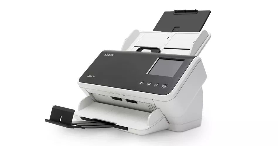 Kodak S2060w Wireless Network Document Scanner, 60 PPM Duplex, 80-Sheet ADF, Built-in Image Processing, OCR, Ethernet & Wi-Fi, Touchscreen Interface
